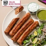 Mutton seekh kebabs on skewers